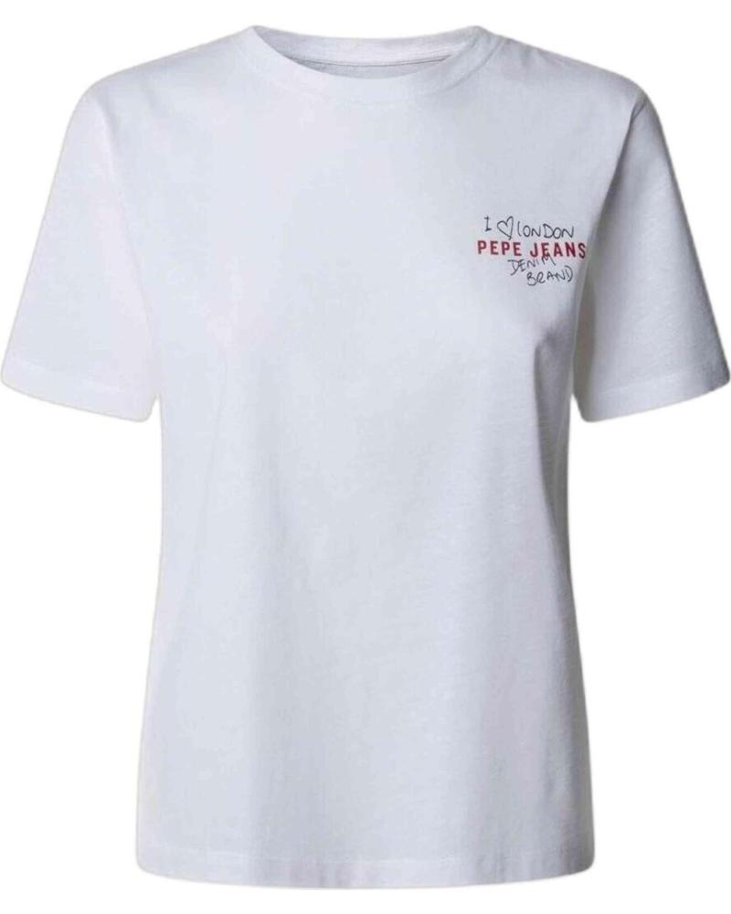 PEPE JEANS CAMISETA PEPE JEANS DE MANGA CORTA CON ESTAMPADO PARA MUJER BLANCO