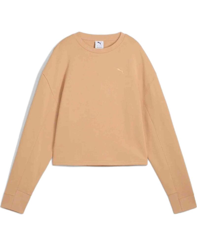 PUMA SUDADERA PUMA ESSENTIALS OVERSIZED MUJER MARRON