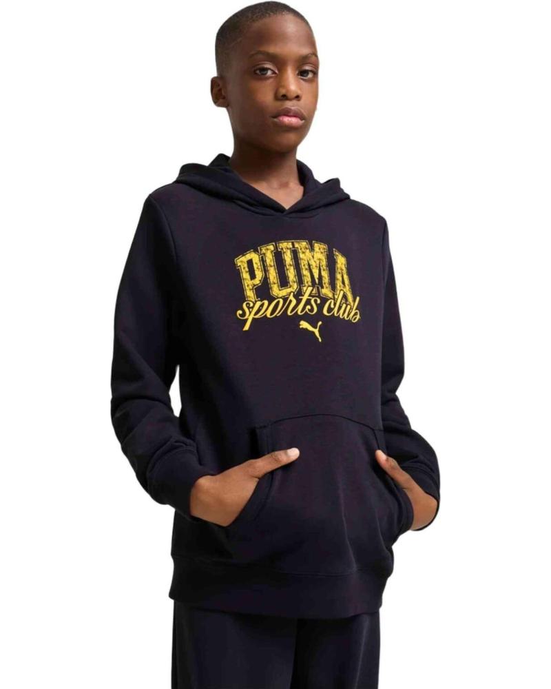 PUMA SUDADERA CON CAPUCHA PUMA PARA NIÑOS UNISEX AZUL AZUL