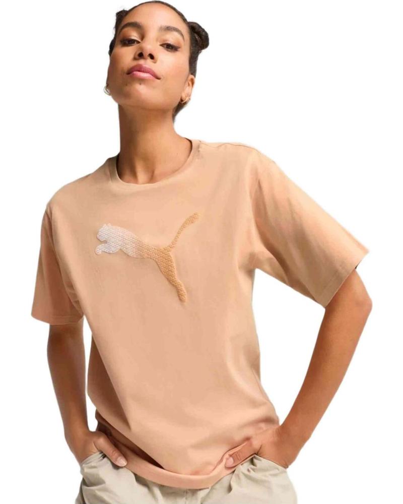 PUMA CAMISETA PUMA DE MANGA CORTA PARA MUJER MARRON