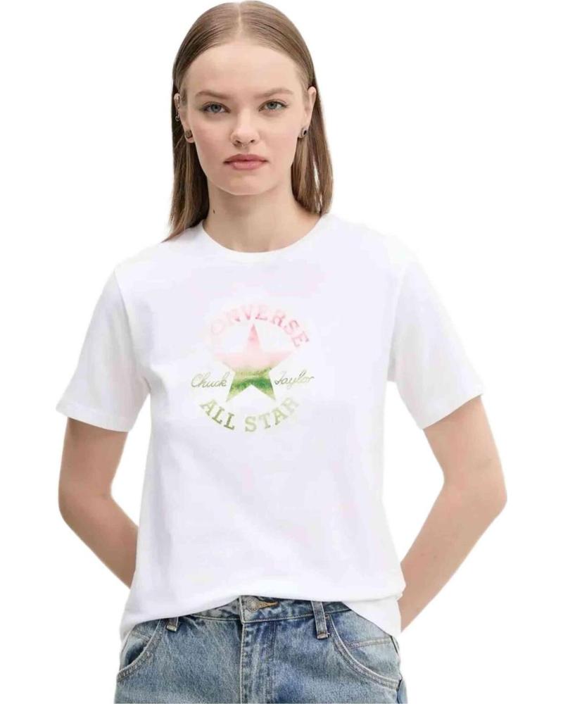 CONVERSE CAMISETA CONVERSE MANGA CORTA CON ESTAMPADO FLORAL PARA MUJER BLANCO