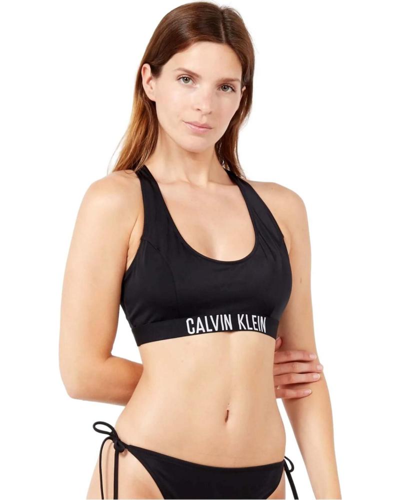 CALVIN KLEIN TOP DE BIKINI CALVIN KLEIN PARA MUJER NEGRO NEGRO