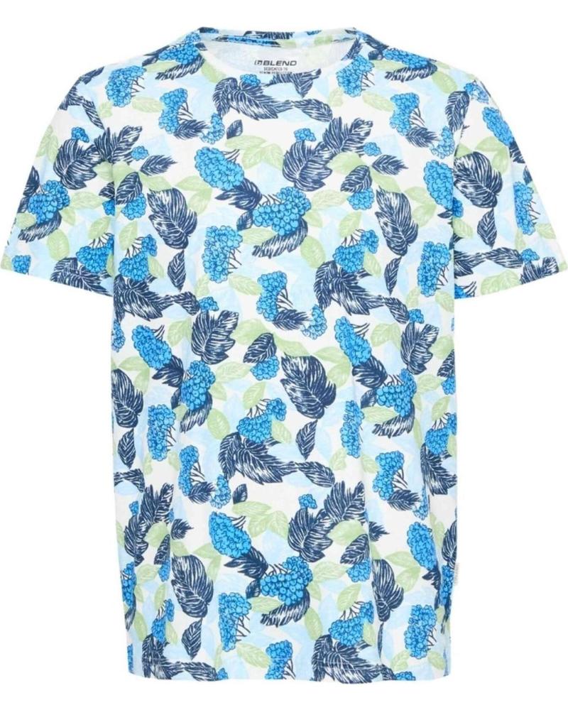 BLEND CAMISETA DE MANGA CORTA PARA HOMBRE CON ESTAMPADO AZUL AZUL
