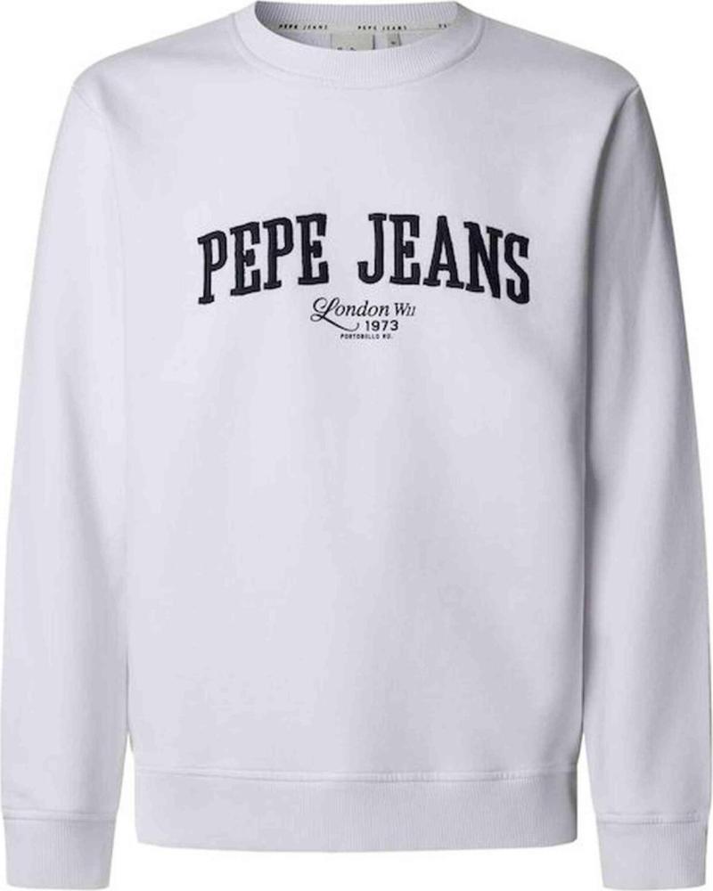 PEPE JEANS SUDADERA PEPE JEANS CON LOGO UNIVERSITARIO PARA HOMBRE BLANCO