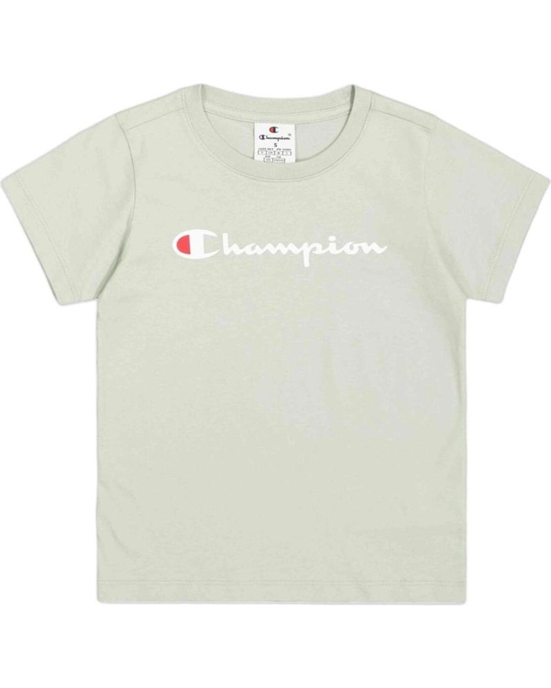 CHAMPION CAMISETA DE MANGA CORTA CHAMPION PARA NIÑOS UNISEX VERDE VERDE