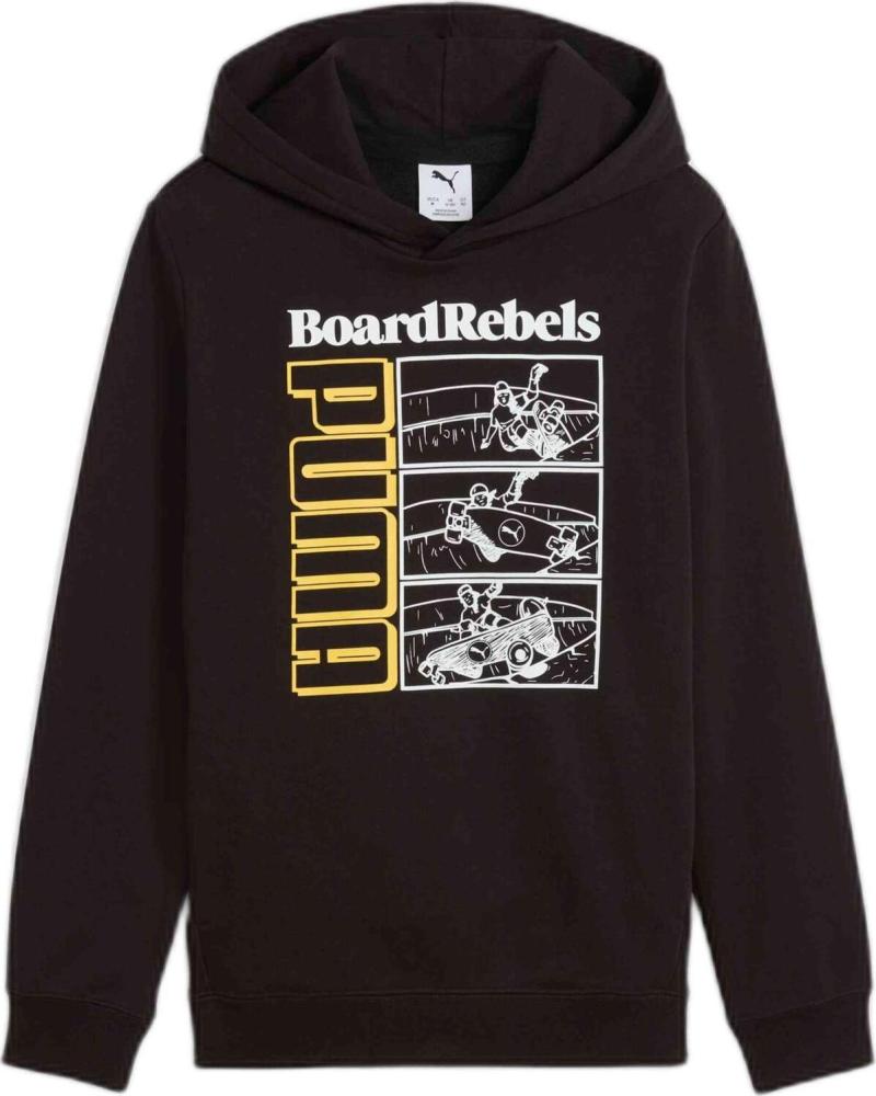 PUMA SUDADERA CON CAPUCHA PUMA BOARD REBELS PARA NIÑOS NEGRO