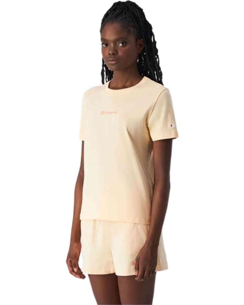 CHAMPION CAMISETA DE ALGODÓN CON LOGO BORDADO NARANJA