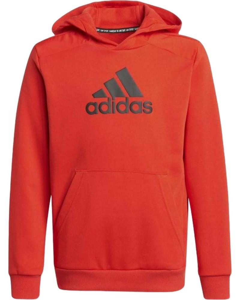 ADIDAS SUDADERA CON CAPUCHA ADIDAS ESSENTIALS LOGO PARA NIÑO ROJO