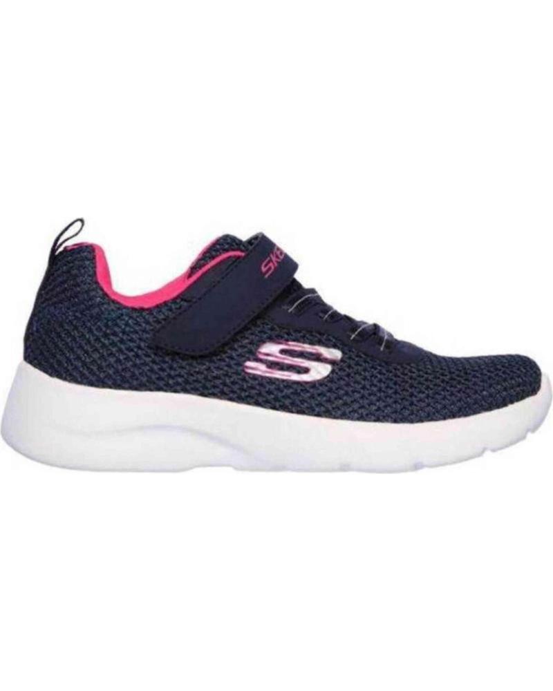 SKECHERS ZAPATILLAS DEPORTIVAS SKECHERS PARA NIÑA CON VELCRO AZUL MARINO Y ROSA AZUL