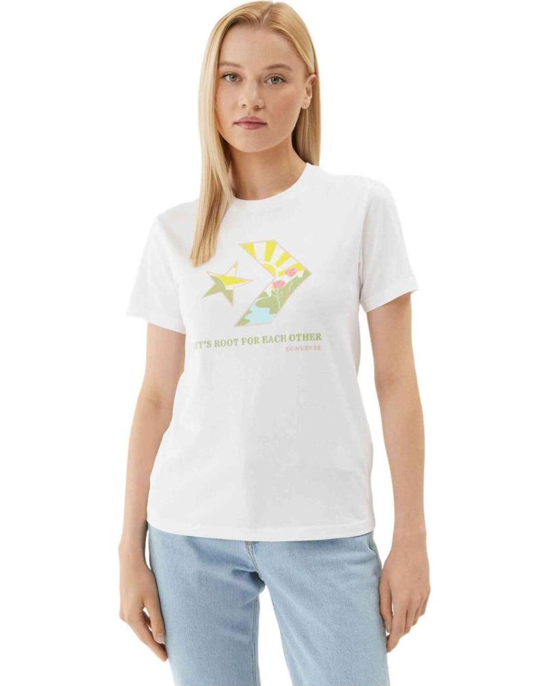 CONVERSE CAMISETA CONVERSE DE MANGA CORTA CON ESTAMPADO FLORAL PARA MUJER BLANCO