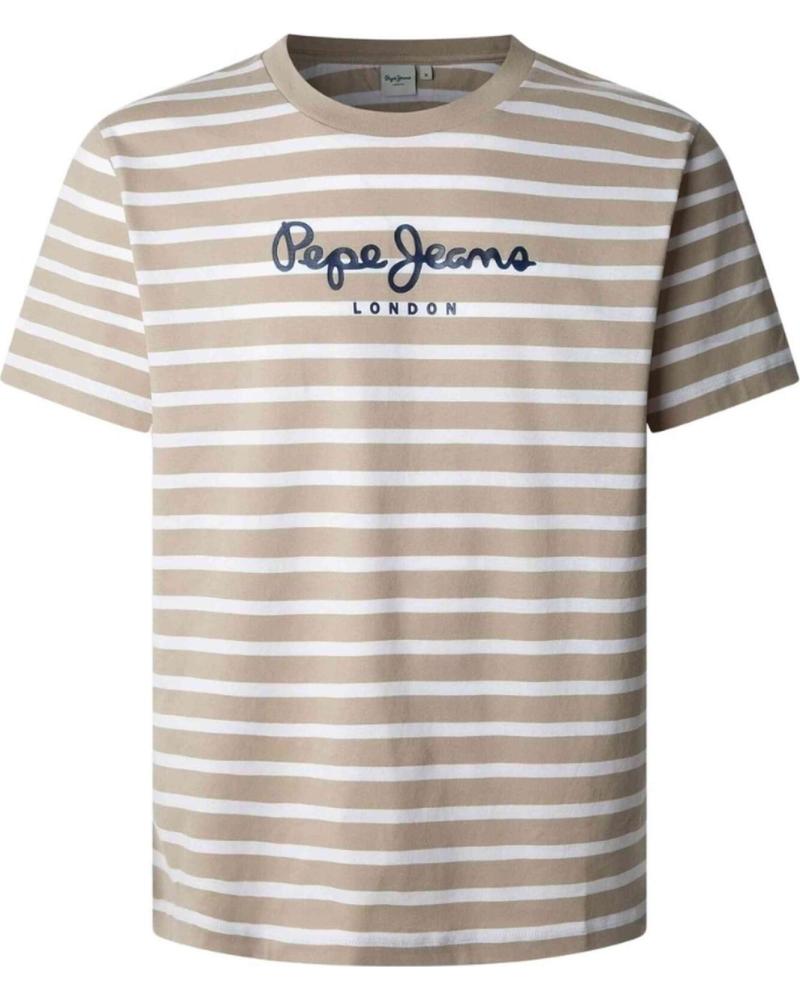 PEPE JEANS CAMISETA DE MANGA CORTA PEPE JEANS A RAYAS PARA HOMBRE BEIGE