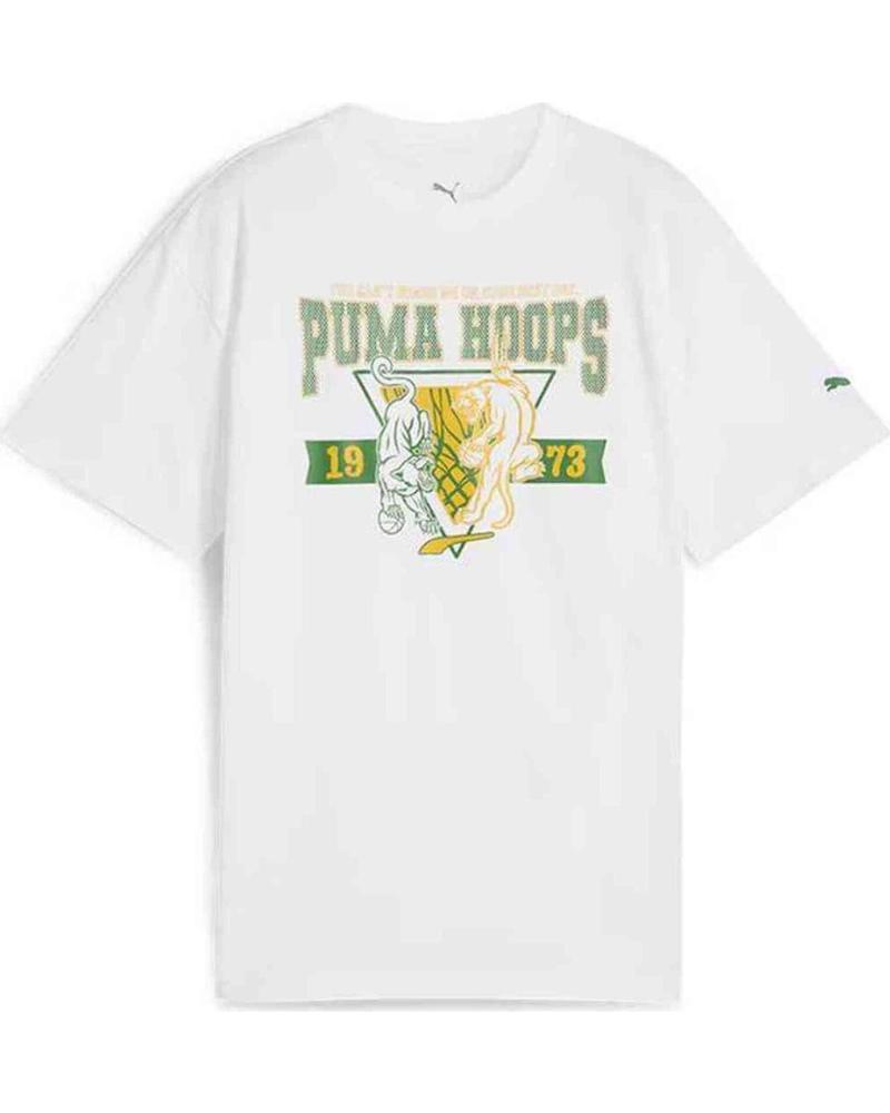 PUMA CAMISETA MANGA CORTA GRÁFICO HOOPS BLANCO