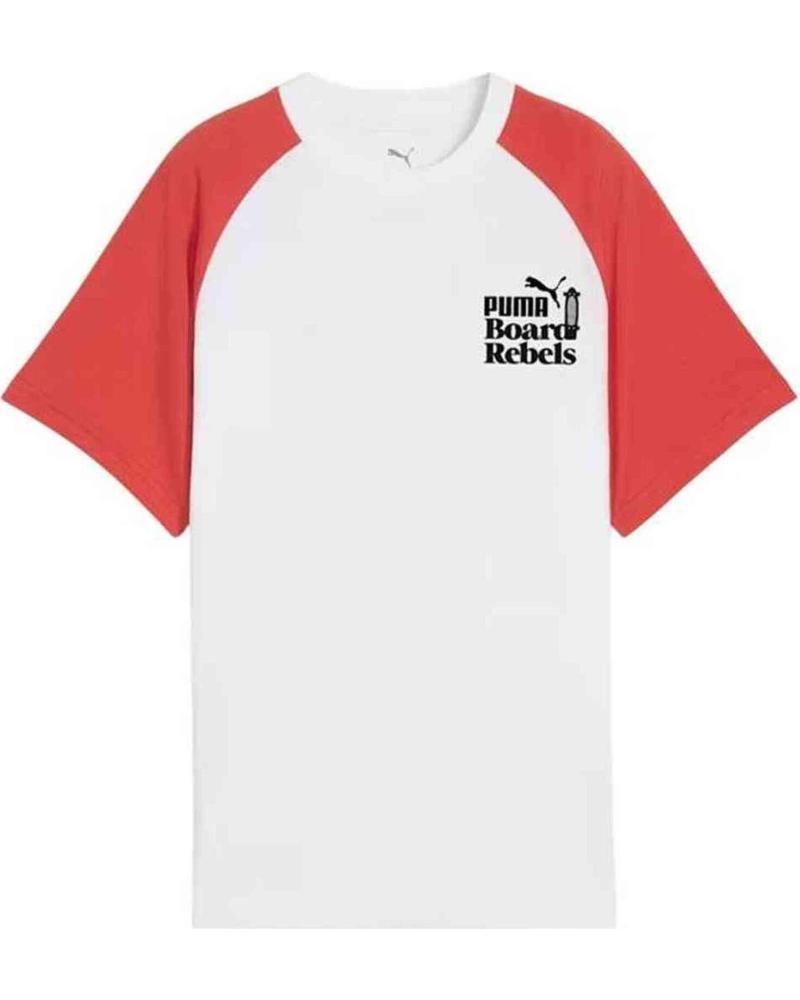 PUMA CAMISETA PUMA DE MANGA CORTA PARA NIÑOS BLANCO