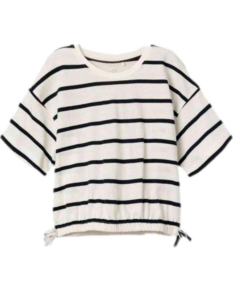 NAME IT CAMISETA DE MANGA CORTA A RAYAS PARA NIÑA BLANCO