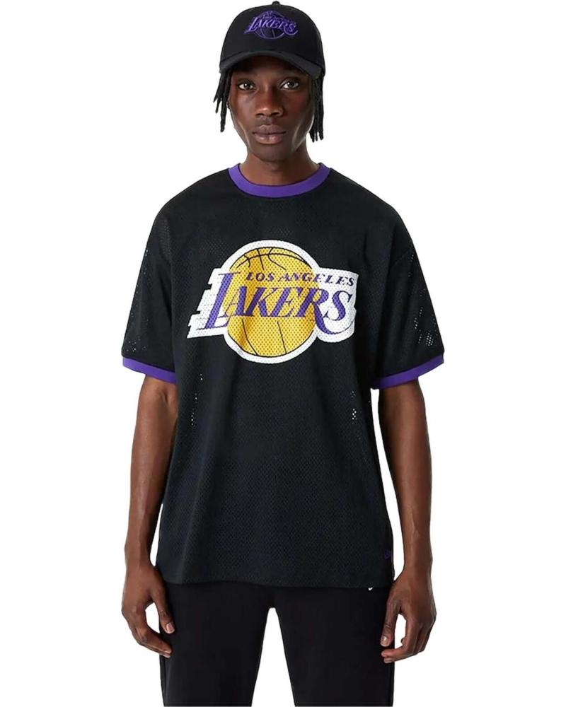 NEW ERA CAMISETA NEW ERA LOS ANGELES LAKERS NBA NEGRA MANGA CORTA PARA HOMBRE NEGRO