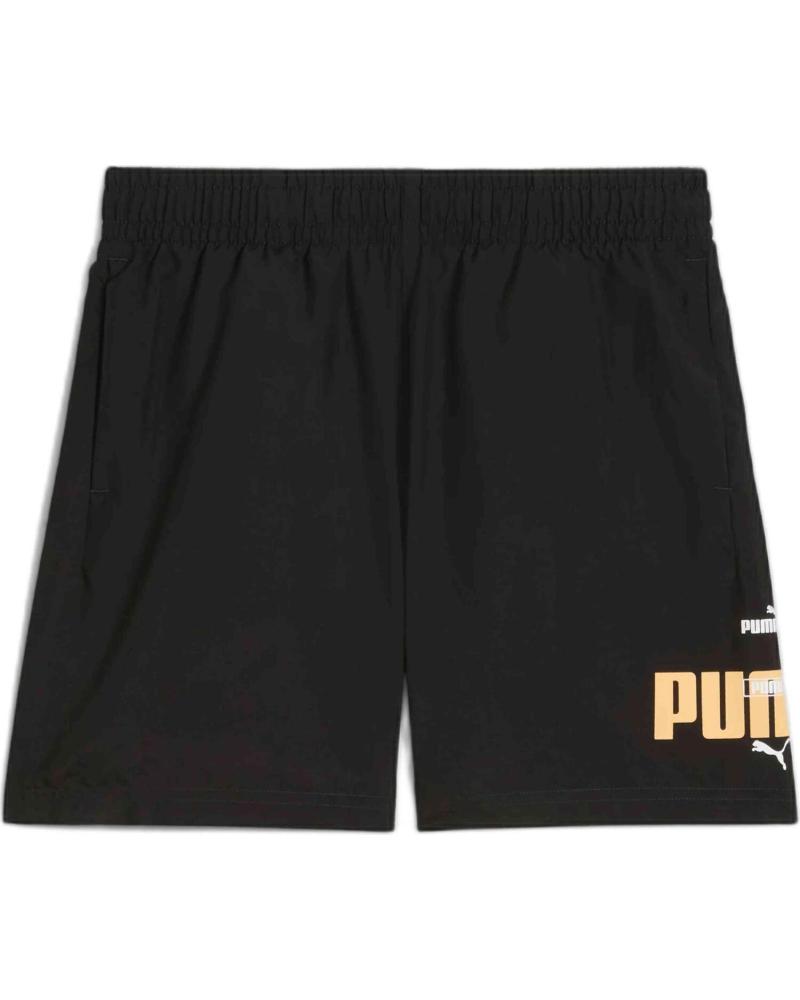 PUMA PANTALÓN CORTO PUMA ESSENTIALS LOGO NIÑOS NEGRO