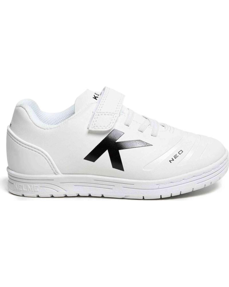 KELME ZAPATILLAS DEPORTIVAS KELME PARA NIÑOS BLANCAS CON CIERRE DE VELCRO BLANCO