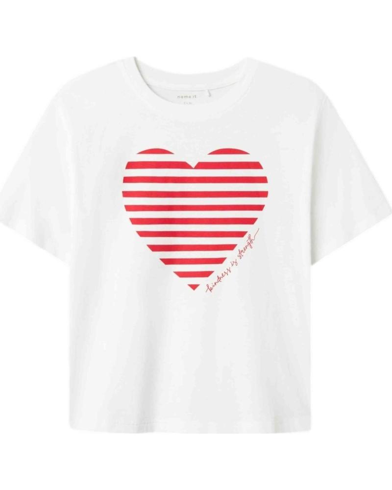 NAME IT CAMISETA DE MANGA CORTA CON CORAZÓN PARA NIÑA BLANCO