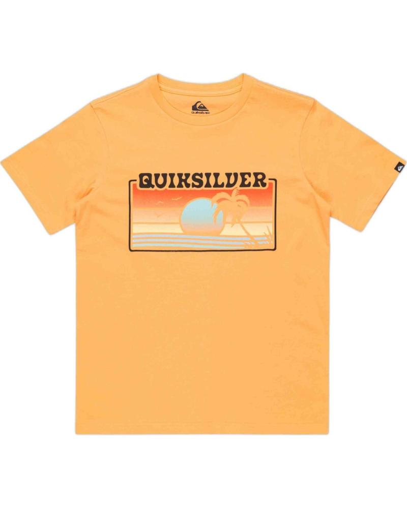 QUIKSILVER CAMISETA QUIKSILVER CON ESTAMPADO GRÁFICO FRONTAL NARANJA