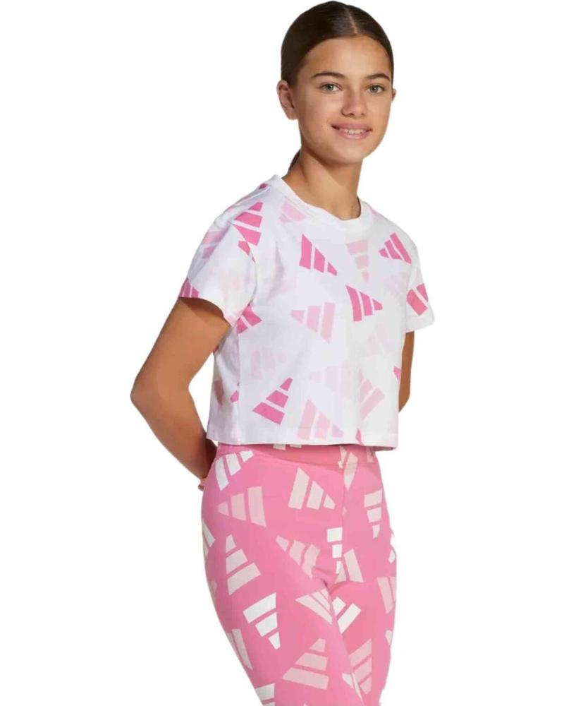 ADIDAS CAMISETA CROPPED ADIDAS ESSENTIALS LOGO CELEBRATION PARA MUJER BLANCO