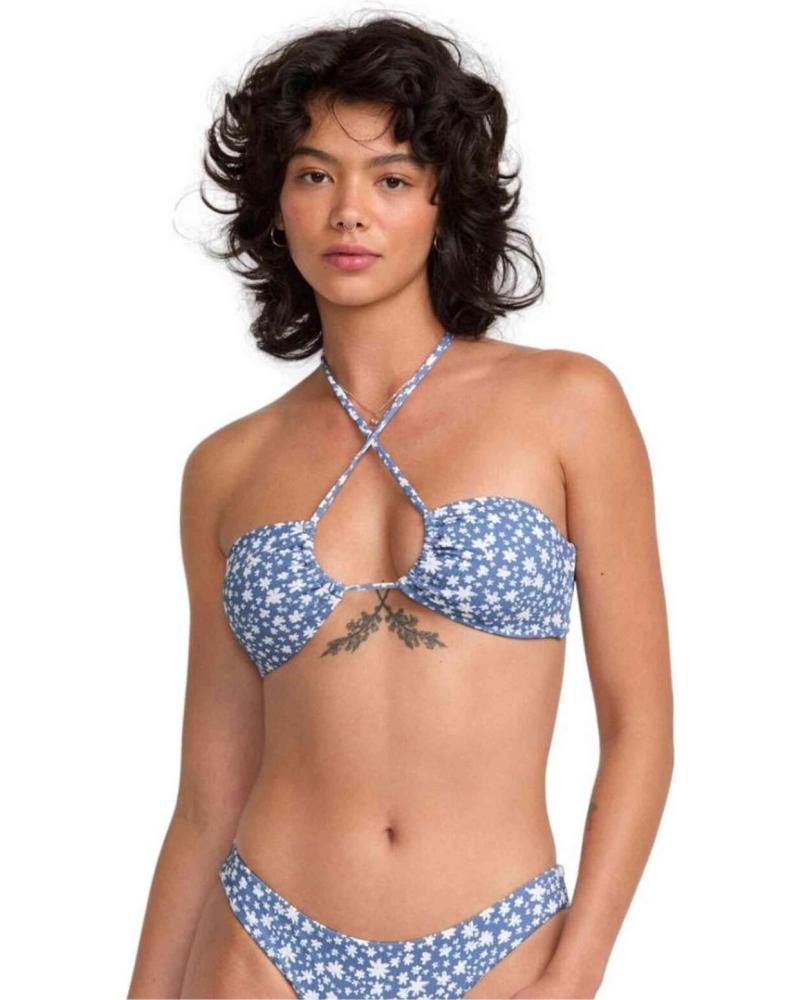 RVCA TOP DE BIKINI RVCA ESTAMPADO FLORAL AZUL PARA MUJER AZUL