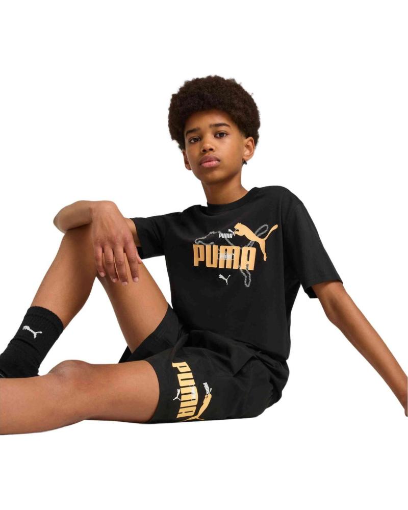 PUMA CAMISETA PUMA LOGO ESTAMPADO NEGRO