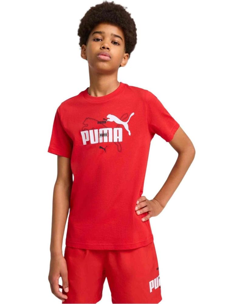PUMA CAMISETA PUMA CON LOGO ESTAMPADO ROJO
