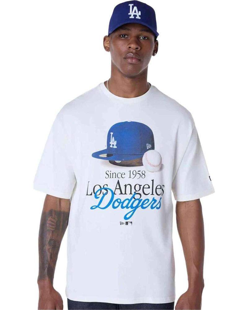 NEW ERA CAMISETA NEW ERA LOS ANGELES DODGERS HOMBRE MANGA CORTA BLANCA BLANCO