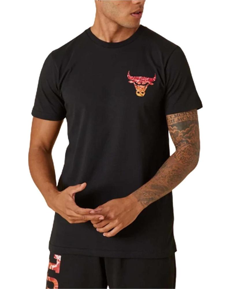 NEW ERA CAMISETA NEW ERA CHICAGO BULLS NEGRA MANGA CORTA PARA HOMBRE