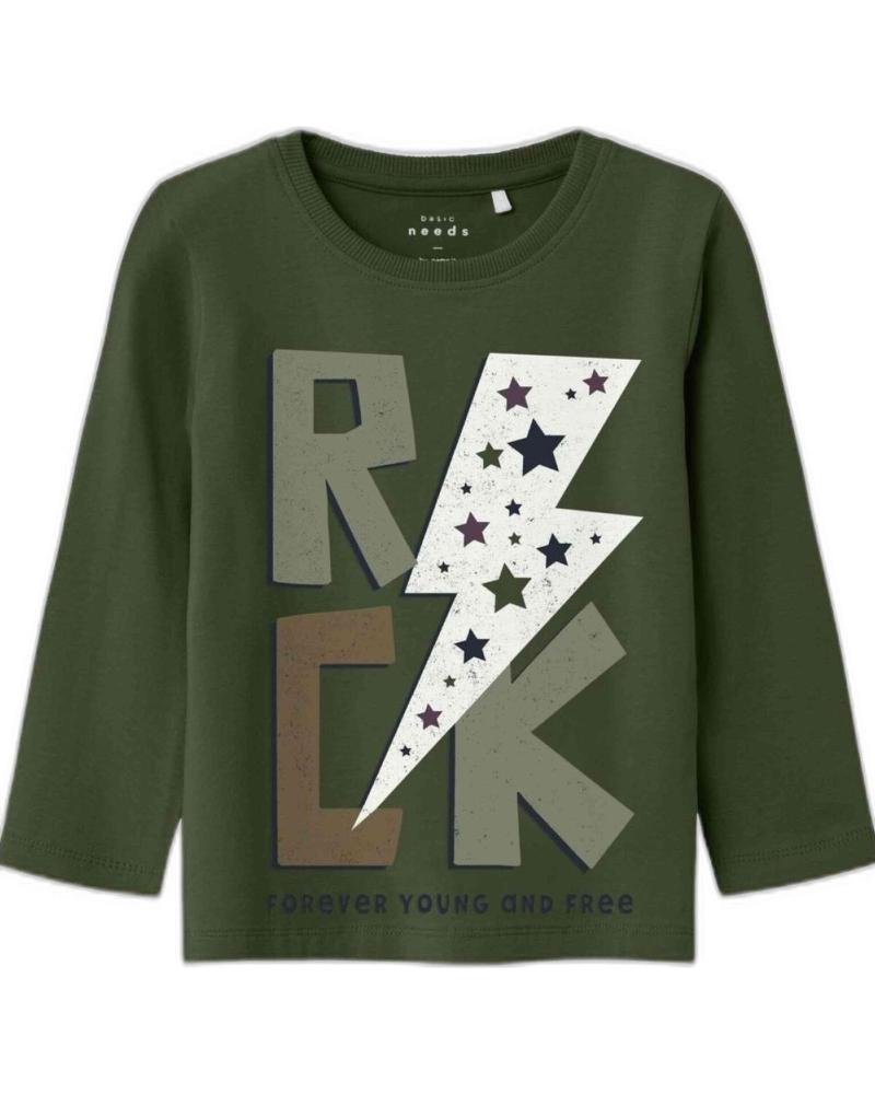 NAME IT NAME IT CAMISETA MANGA LARGA ESTAMPADO ROCK RIFLE GREEN
