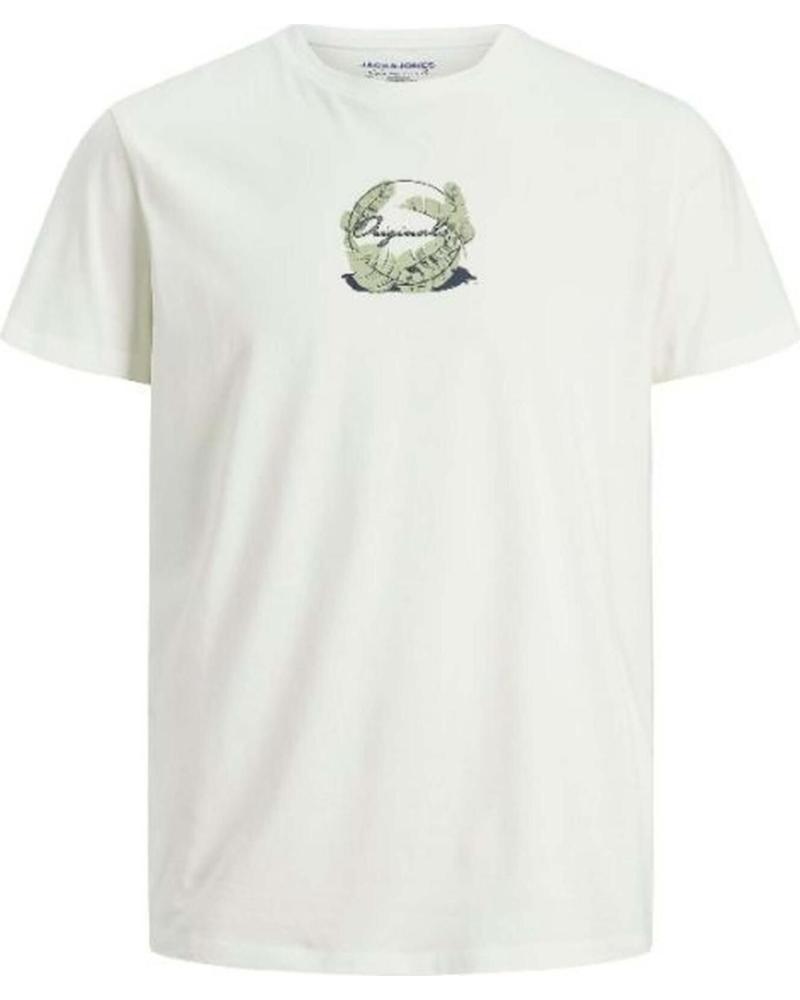 JACK AND JONES CAMISETA JACK & JONES DE MANGA CORTA CON LOGO PARA HOMBRE BLANCO