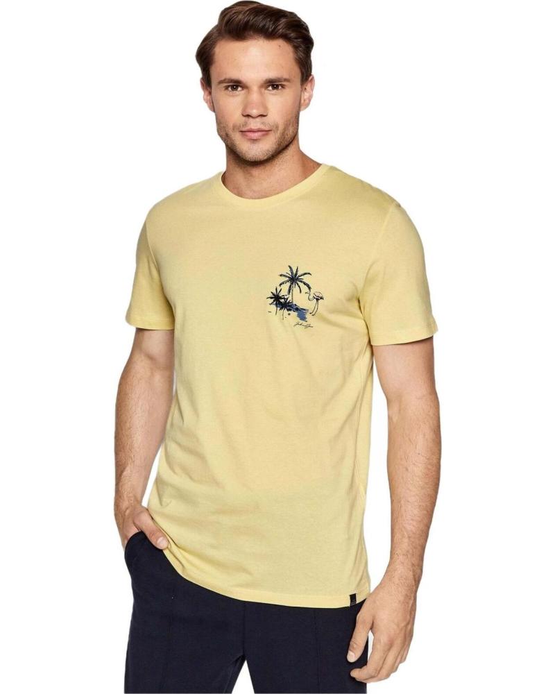 JACK AND JONES CAMISETA JACK & JONES DE MANGA CORTA PARA HOMBRE AMARILLO