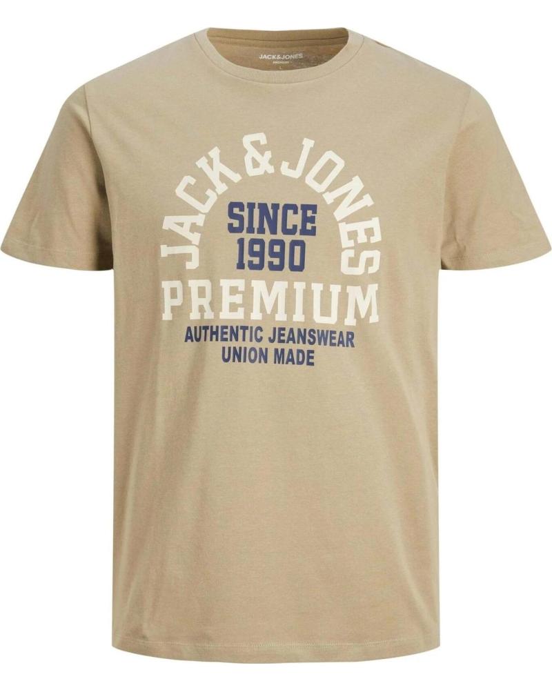 JACK AND JONES CAMISETA JACK & JONES DE MANGA CORTA PARA HOMBRE BEIGE