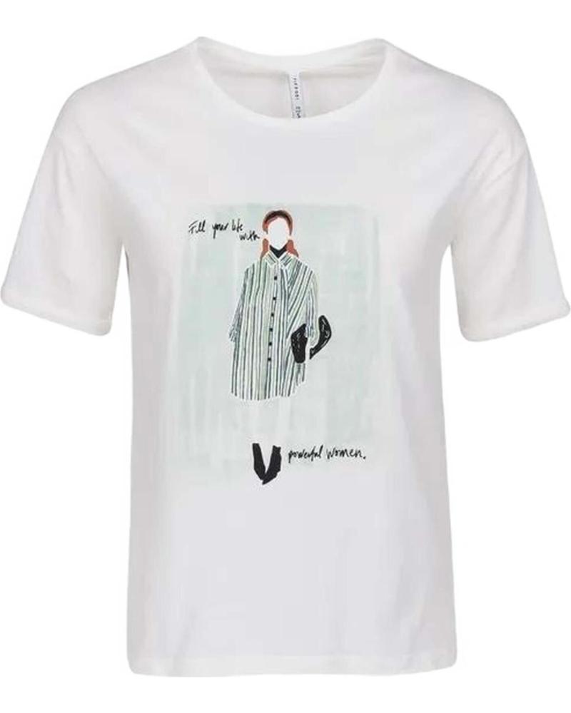 TIFFOSI CAMISETA DE MANGA CORTA CON ESTAMPADO GRÁFICO PARA MUJER TIFFOSI BLANCO