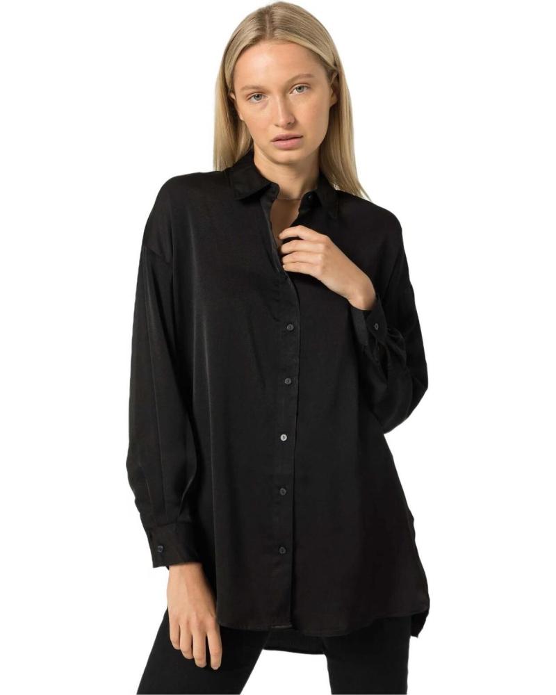 TIFFOSI CAMISA OVERSIZE NEGRA PARA MUJER TIFFOSI NEGRO