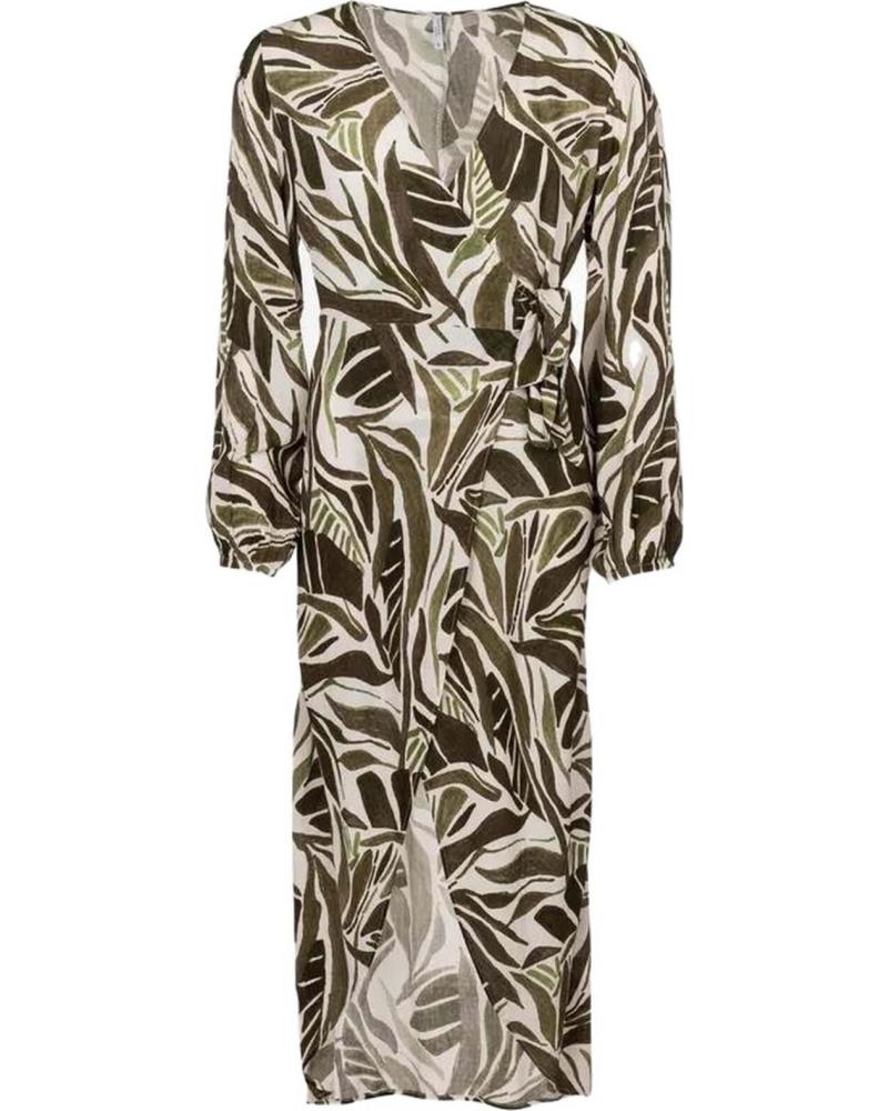 TIFFOSI VESTIDO LARGO ESTAMPADO DE MANGA LARGA TIFFOSI PARA MUJER MULTICOLOR