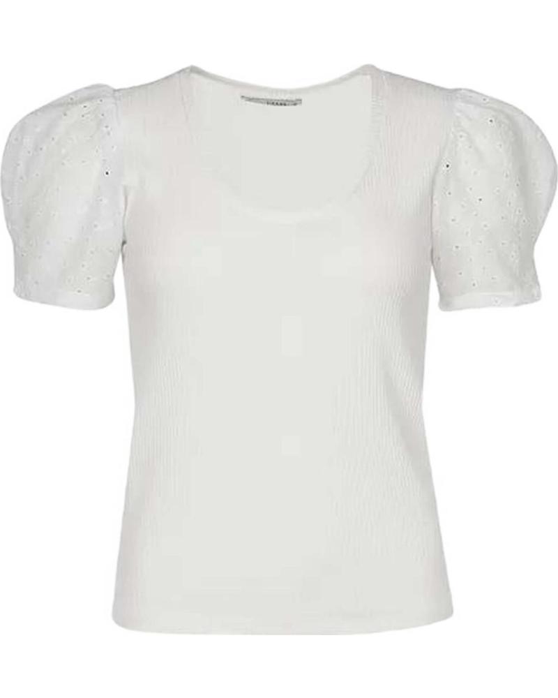 TIFFOSI CAMISETA DE MANGA CORTA CON VOLANTES PARA MUJER TIFFOSI BLANCO