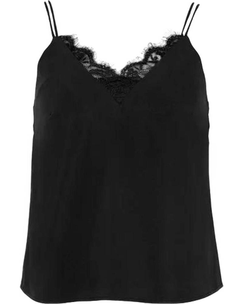 TIFFOSI BLUSA DE TIRANTES DE ENCAJE TIFFOSI PARA MUJER NEGRO