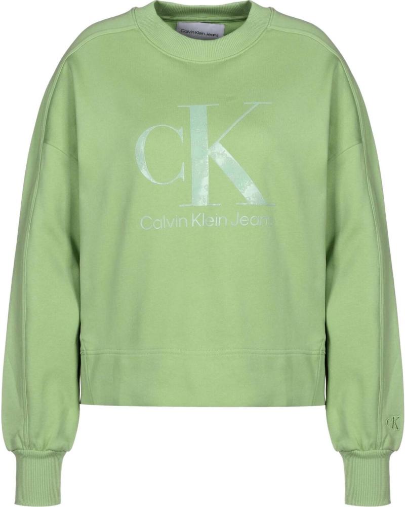 CALVIN KLEIN SUDADERA CALVIN KLEIN DE ALGODÓN PARA HOMBRE EN VERDE VERDE