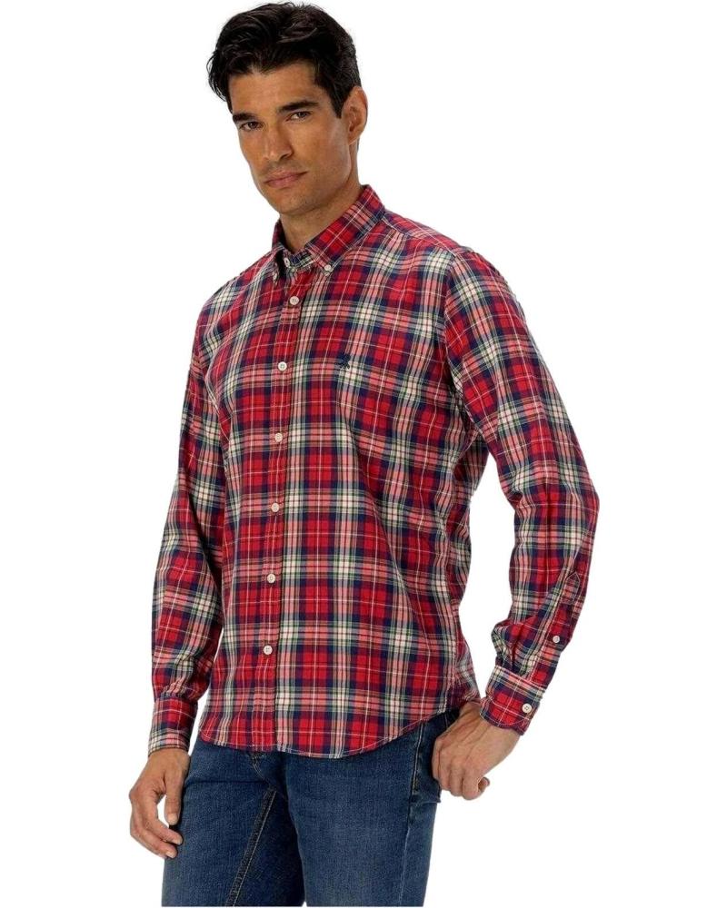 EL PULPO CAMISA DE CUADROS ROJA PARA HOMBRE EL PULPO ROJO