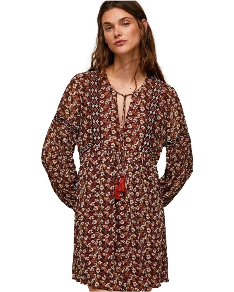 PEPE JEANS VESTIDO PEPE JEANS DE MANGA LARGA CON ESTAMPADO FLORAL PARA MUJER MULTICOLOR