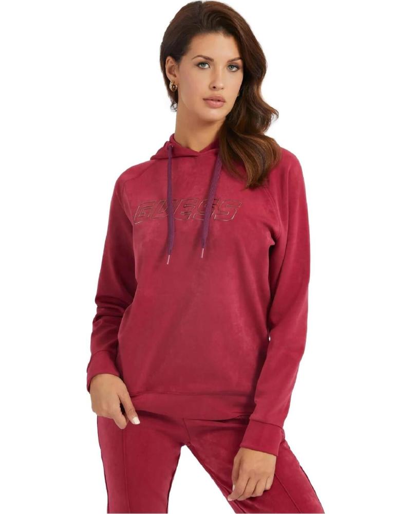 GUESS SUDADERA CON CAPUCHA GUESS PARA MUJER ROSA