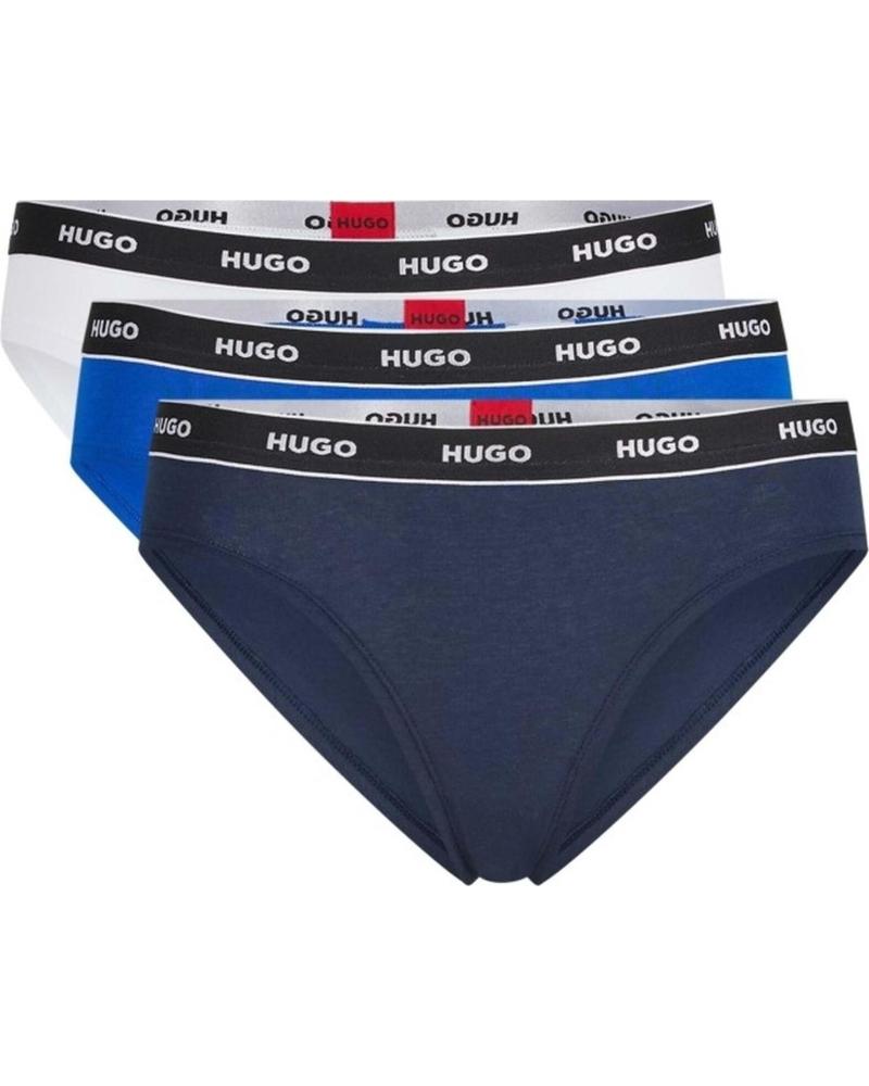 HUGO BOSS PACK DE BRAGUITAS DE BIKINI LOGO ELÁSTICO MULTICOLOR