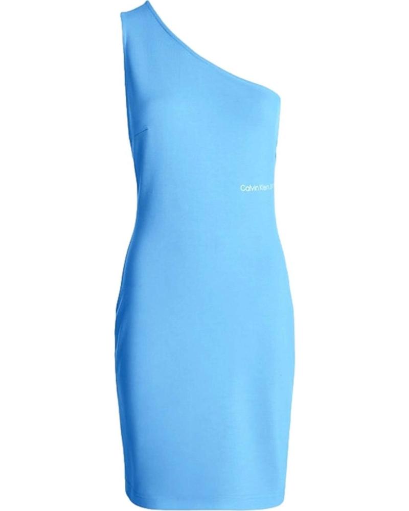 CALVIN KLEIN VESTIDO CALVIN KLEIN DE UN HOMBRO PARA MUJER AZUL