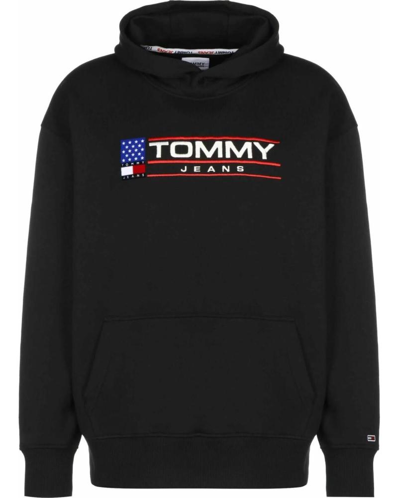 TOMMY JEANS SUDADERA CON CAPUCHA TOMMY JEANS PARA HOMBRE NEGRO