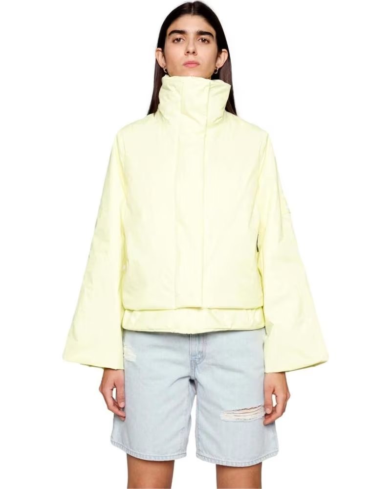 Chubasquero Rains de Cuello Alto para Mujer en Amarillo Amarillo