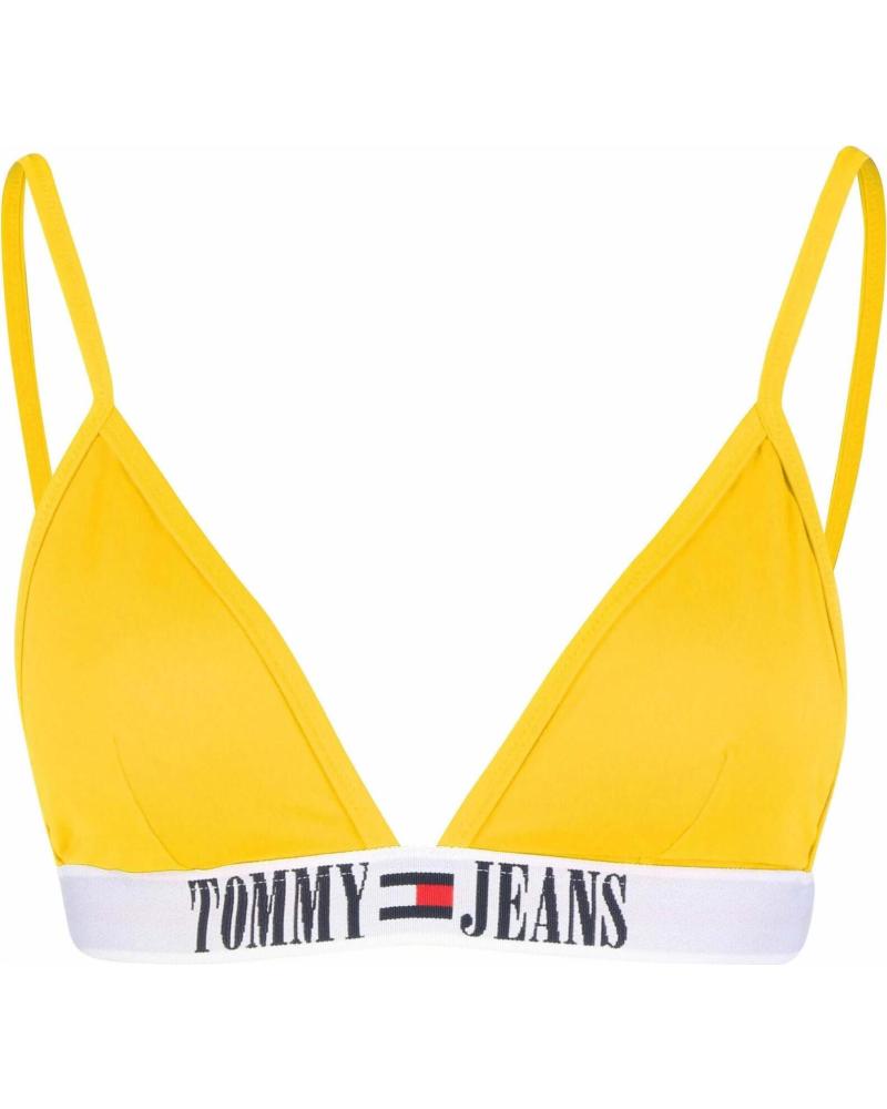 TOMMY JEANS TOP DE BIKINI TOMMY JEANS AMARILLO PARA MUJER AMARILLO
