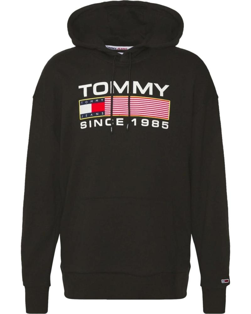 TOMMY JEANS SUDADERA CON CAPUCHA TOMMY JEANS PARA HOMBRE NEGRO