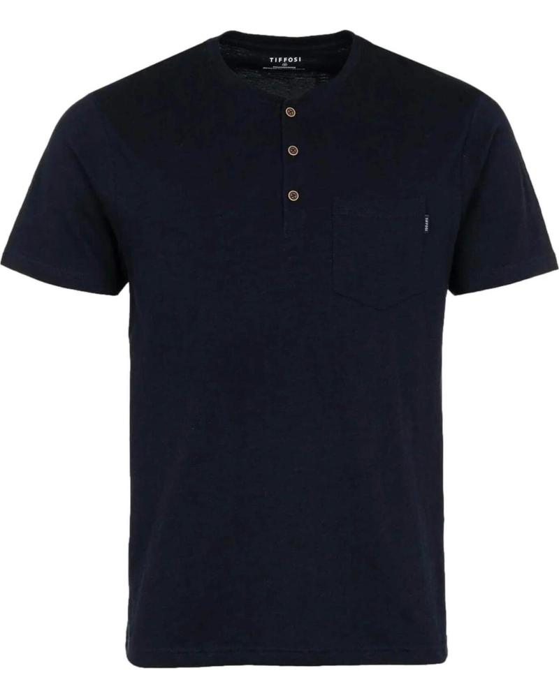 TIFFOSI CAMISETA HENLEY DE MANGA CORTA TIFFOSI PARA HOMBRE AZUL