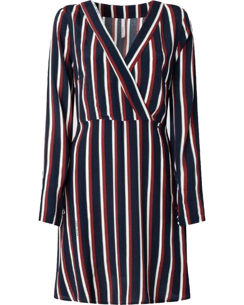 PEPE JEANS VESTIDO CRUZADO A RAYAS DE PEPE JEANS PARA MUJER MULTICOLOR
